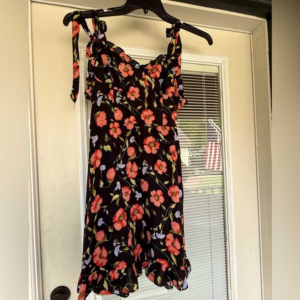 Floral Black Dress